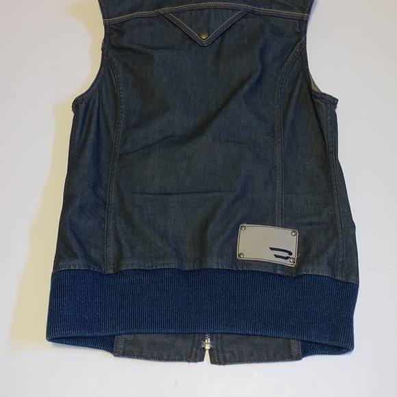 Diesel Dark Blue Denim Vest - Women’s Size Small - Picture 7 of 8